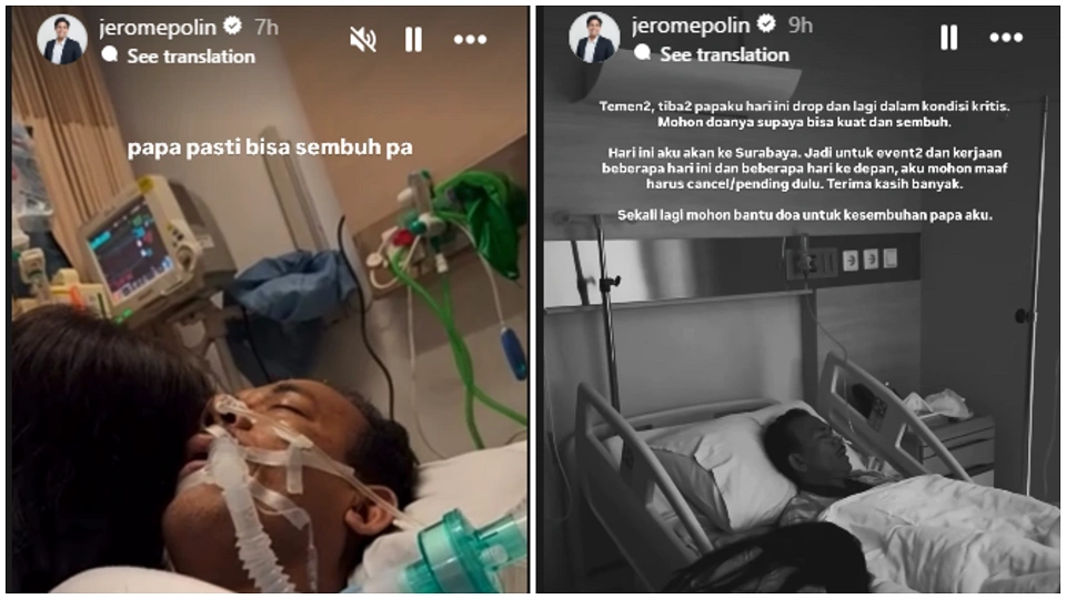 Jerome Polin bagikan kondisi sang ayah yang tengah kritis sebelum wafat [Instagram/@jeromepolin]